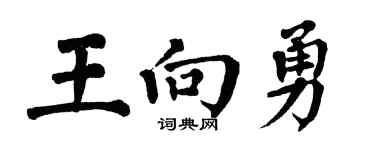 翁闓運王向勇楷書個性簽名怎么寫