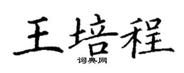 丁謙王培程楷書個性簽名怎么寫
