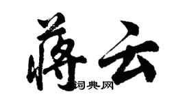 胡問遂蔣雲行書個性簽名怎么寫