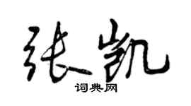 曾慶福張凱行書個性簽名怎么寫
