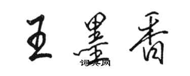 駱恆光王墨香行書個性簽名怎么寫