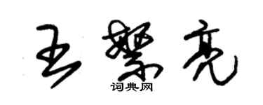 朱錫榮王繁亮草書個性簽名怎么寫