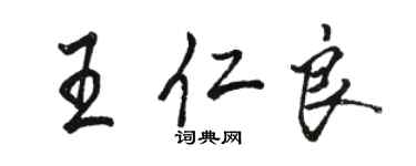 駱恆光王仁良行書個性簽名怎么寫