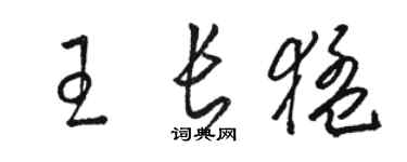 駱恆光王長猛草書個性簽名怎么寫