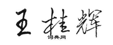 駱恆光王桂輝行書個性簽名怎么寫