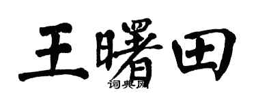 翁闓運王曙田楷書個性簽名怎么寫