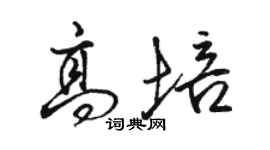 駱恆光高培行書個性簽名怎么寫