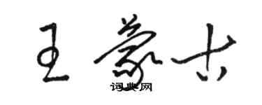 駱恆光王蒙古草書個性簽名怎么寫