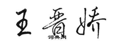 駱恆光王晉嬌行書個性簽名怎么寫