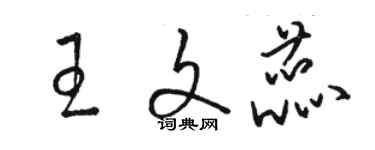 駱恆光王文蕊草書個性簽名怎么寫