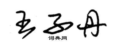 朱錫榮王子丹草書個性簽名怎么寫