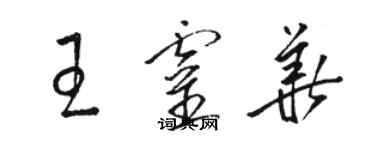 駱恆光王靈華草書個性簽名怎么寫