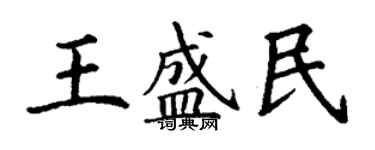 丁謙王盛民楷書個性簽名怎么寫
