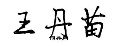 曾慶福王丹苗行書個性簽名怎么寫