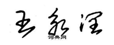 朱錫榮王永潤草書個性簽名怎么寫