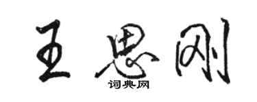 駱恆光王思剛行書個性簽名怎么寫