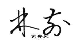 駱恆光林前草書個性簽名怎么寫