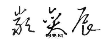 駱恆光嚴奕辰草書個性簽名怎么寫