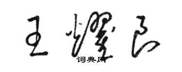 駱恆光王耀良草書個性簽名怎么寫