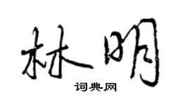 曾慶福林明行書個性簽名怎么寫