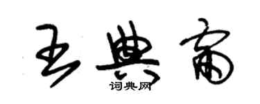 朱錫榮王典雷草書個性簽名怎么寫