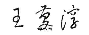 駱恆光王慶淳草書個性簽名怎么寫