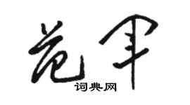 駱恆光范軍草書個性簽名怎么寫