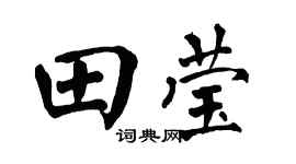 翁闓運田瑩楷書個性簽名怎么寫