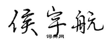 曾慶福侯宇航行書個性簽名怎么寫