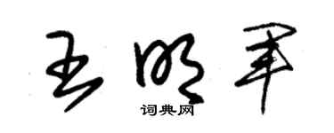 朱錫榮王明軍草書個性簽名怎么寫