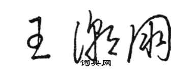 駱恆光王潮朋草書個性簽名怎么寫