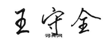 駱恆光王守全行書個性簽名怎么寫