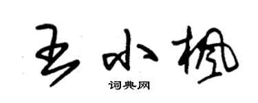 朱錫榮王小楓草書個性簽名怎么寫