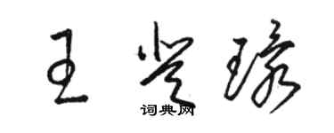 駱恆光王登環草書個性簽名怎么寫