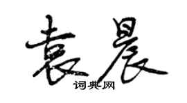 曾慶福袁晨行書個性簽名怎么寫