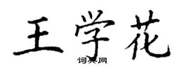 丁謙王學花楷書個性簽名怎么寫