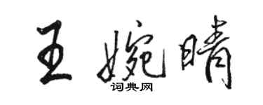 駱恆光王婉晴行書個性簽名怎么寫