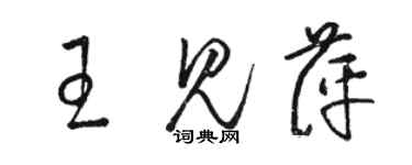 駱恆光王見萍草書個性簽名怎么寫