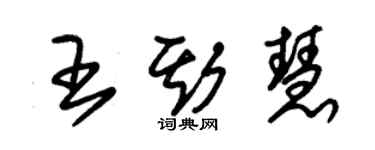 朱錫榮王斯慧草書個性簽名怎么寫