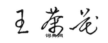 駱恆光王茶花草書個性簽名怎么寫