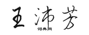 駱恆光王沛芳行書個性簽名怎么寫