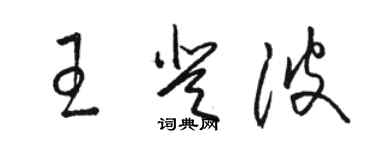 駱恆光王登波草書個性簽名怎么寫