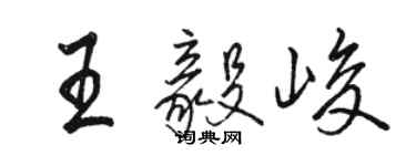 駱恆光王毅峻行書個性簽名怎么寫