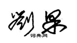 朱錫榮劉果草書個性簽名怎么寫