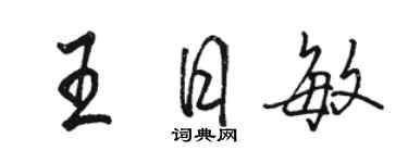 駱恆光王日敏行書個性簽名怎么寫