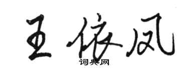 駱恆光王依鳳行書個性簽名怎么寫