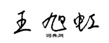 梁錦英王旭虹草書個性簽名怎么寫