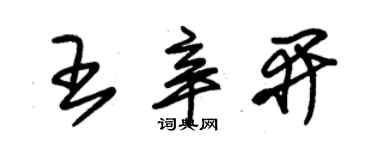 朱錫榮王辛開草書個性簽名怎么寫