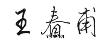 駱恆光王春甫行書個性簽名怎么寫