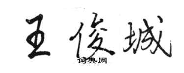 駱恆光王俊城行書個性簽名怎么寫